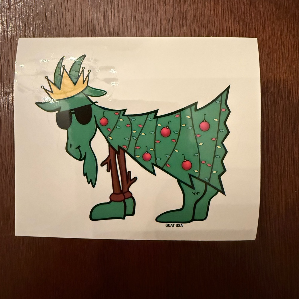GOAT USA Christmas Tree Sticker